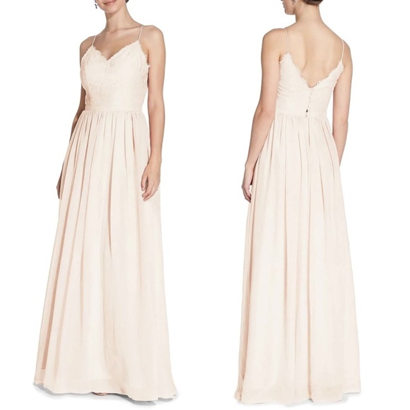 NWT Weddington Way by Banana Republic Jocelyn Dress in Champagne Sz. 2 - Picture 1 of 3